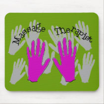 Massage Therapist PINK  Hands Design mousepads