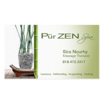 Massage Therapist Spa Business Card template