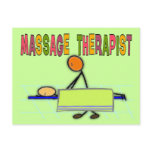 Massage Therapist Stick People Design  Gifts Postcards
