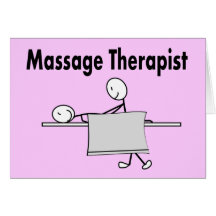 Massage Therapist Stick Person Greeting Card