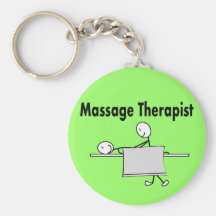 Massage Therapist Stick Person Keychains