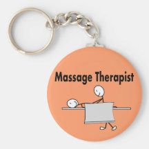 Massage Therapist Stick Person Keychains