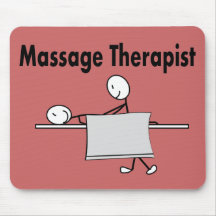 Massage Therapist Stick Person Mouse Mats