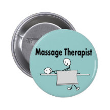 Massage Therapist Stick Person Pin