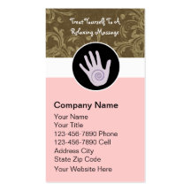 Massage Therapy Business Cards