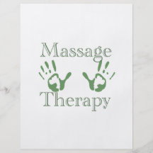 Massage therapy hand prints flyer design