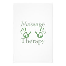 Massage therapy hand prints stationery