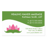 Massage Therapy Lotus Flower Business Cards
