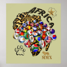 Massive Africa World Cup Soccer football poster