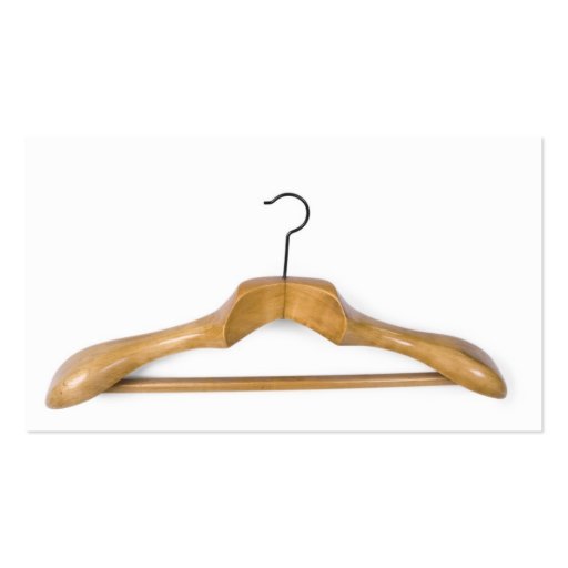 massive wooden coat hanger business card template