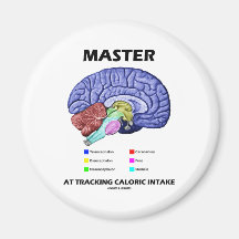 Master At Tracking Caloric Intake (Brain Attitude) Fridge Magnets
