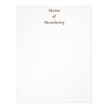 Master of Meandering. Hiking Walking. Brown Custom Letterhead