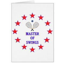 Master of Swings Racquetball Greeting Card
