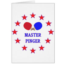Master Pinger Ping Pong Greeting Card