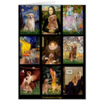 Masterpiece Golden Retrievers Greeting Cards
