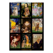 Masterpiece Golden Retrievers Greeting Cards