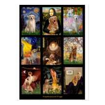 Masterpiece Golden Retrievers Postcards