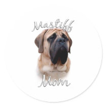 Mastiff (fawn) Mom 2 Stickers