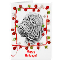 Mastiff français cartes de vœux