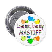MASTIFF PINBACK BUTTONS