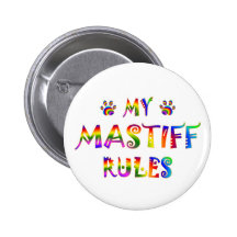 Mastiff Rules Fun Button