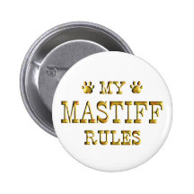 Mastiff Rules Gold Buttons
