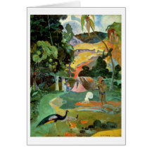 Matamoe or, Landscape with Peacocks, 1892 Card