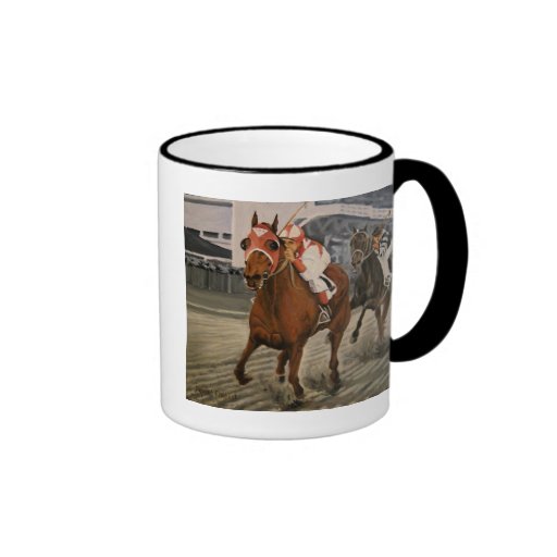 Match Race – Seabiscuit vs. War Admiral Painting Coffee Mug