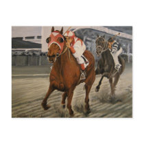 Match Race – Seabiscuit vs. War Admiral Painting Postcard