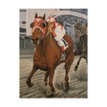 Match Race – Seabiscuit vs. War Admiral Painting Post Cards