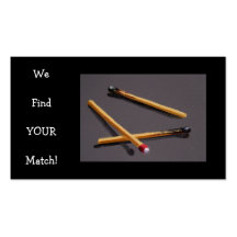MATCHMAKER BUSINESS CARD: ART: MATCHES