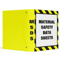 Material Safety Data Sheets 3 Ring Binder