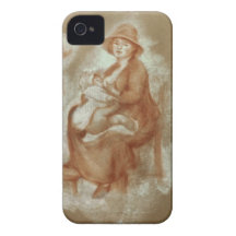 Maternity, 1885-6 (red chalk on paper) iPhone 4 case