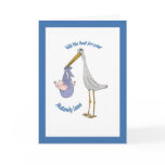 Maternity leave , stork and baby cards
