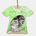 Maternity Shirt/ green Christmas Ornament