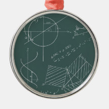 Math blackboard christmas ornaments
