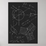 Math blackboard print