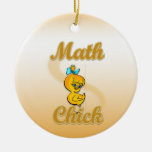 Math Chick Christmas Ornament