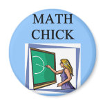 MATH CHICK FRIDGE MAGNETS