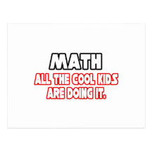 Math...Cool Kids Postcard