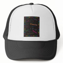 Math Design Black Mesh Hats