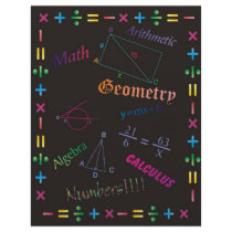 Math Design Black Personalized Letterhead