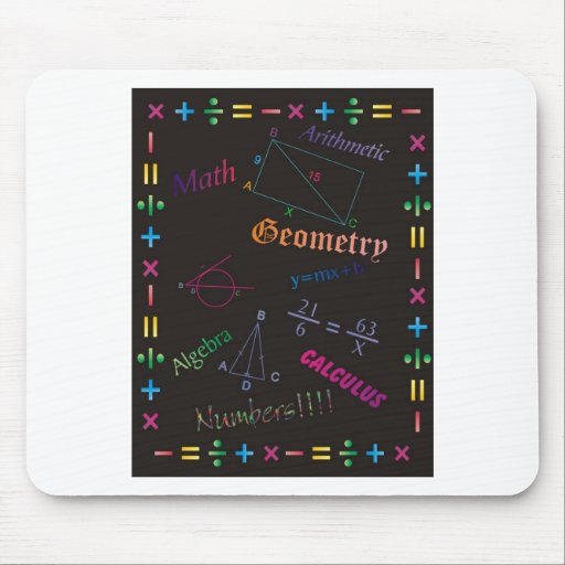 Math Design Black Mousepads