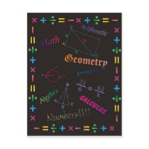 Math Design Black Postcard