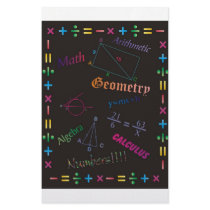 Math Design Black Custom Stationery