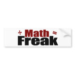 Math Freak bumper stickers
