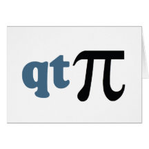 Math Humour - Cute Tee Pi Cards