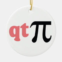 Math Humour - Cute Tee Pi Christmas Ornament