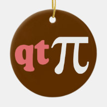 Math Humour - Cute Tee Pi Christmas Ornaments