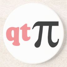 Math Humour - Cute Tee Pi Drink Coaster